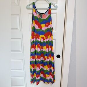 XXL Nooworks Naomi rayon Dress - Rainbow Lumps print